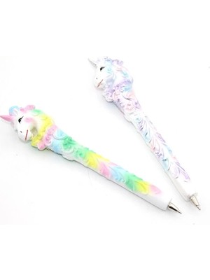 Renklime Unicorn Polyester Tükenmez Kalem
