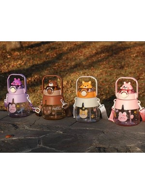 Renklime Sevimli Hayvanlar Su Matarası