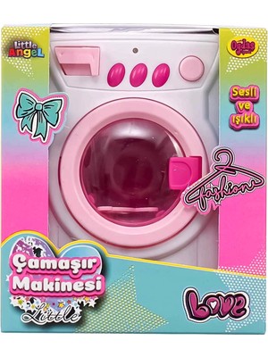Renklime Pilli Işıklı ve Sesli Küçük Çamaşır Makinesi 02603