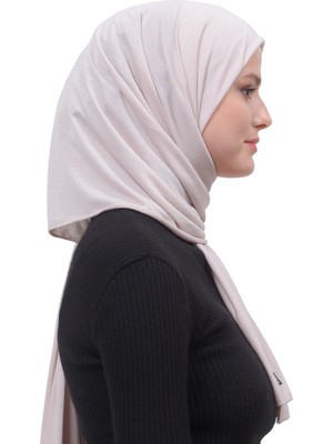 Altobeh Tesettür Penye Şal Düz-Açık Latte