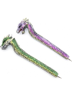 Renklime Dragonlu Polyester Tükenmez Kalem