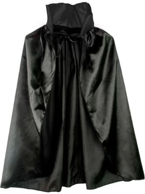 Renklime Siyah Renk Yakalı Halloween Pelerini 90 cm