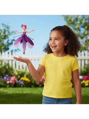 Datatek Uçan Peri Oyuncak USB Kablolu ve Şarj Edilebilir Oyuncak Mor Renkli