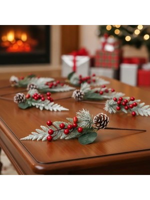 Renklime Dekoratif Kozalaklı Yapay Kokina