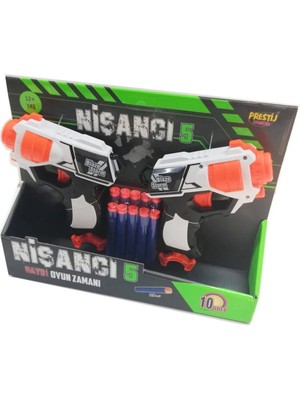 Renklime Nişancı Oyuncak Silah Sünger Atan 2'li