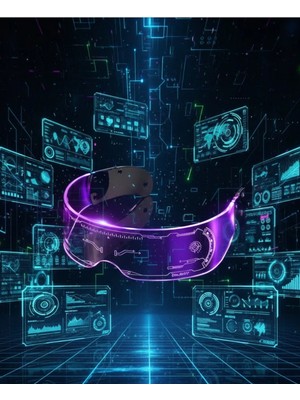 Datatek Cyberpunk LED Gözlük Çok Modlu Işıklı Parti ve Festival Aksesuarı