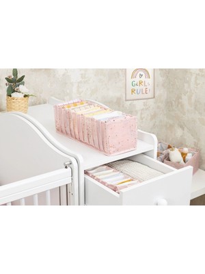 Renklime Baby Akordiyon Organizer Çekmece Düzenleyici Medium (Pembe) - 04096