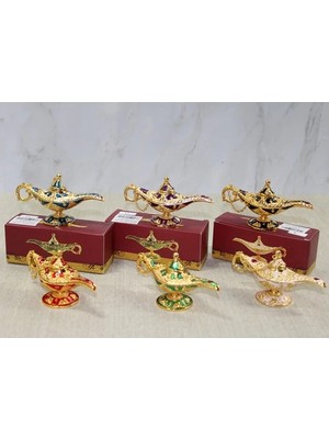 Renklime Mineli Metal Alaaddin Lambası Model 3