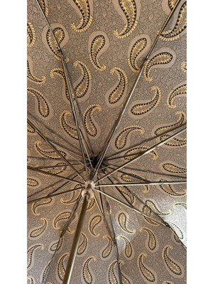 Normadia 10 Telli Ahşap Saplı Yarı Otomatik Şemsiye, Şık ve Dayanıklı Tasarım