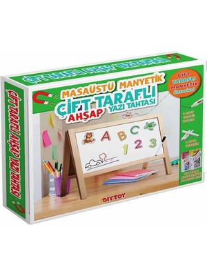 Datatek 2243 Manyetik Çift Taraflı  Masaüstü Ahşap Yazı Tahtası -Dıytoy