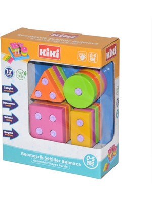Renklime AE-1410 Kiki, Geometrik Şekiller Bulmaca / 0-3 Yaş