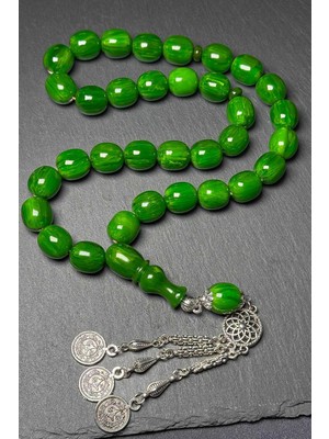 Tesbihkenti 13 mm Büyük Boy Faturan Osmanlı Tadında Sıkma Kehribar Tesbih