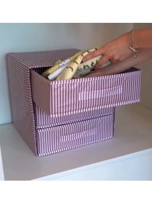 Renklime 3 Bölmeli Çekmece , Çok Amaçlı Organizer - Çorap Çamaşır Organizer - Masa Üstü Düzenleyici