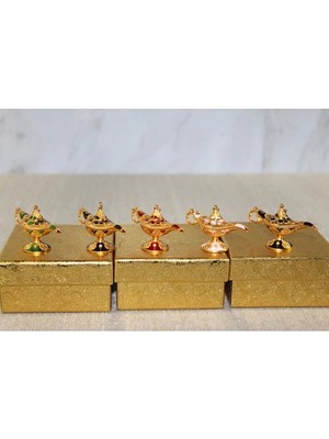 Renklime Mineli Metal Alaaddin Lambası Model 6