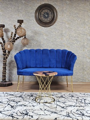 Sevinç Mobilya Ikili Gold Kaplama Tel Ayak Papatya Çay Seti Koltuk Takımı , Balkon, Salon, Ofis, Cafe Koltuk Takımı