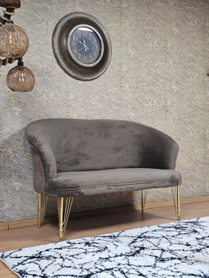 Sevinç Mobilya Ikili Teddy Gold Kaplama Telli Ayak Çay Seti Koltuk Tekli Berjer , Balkon, Salon, Ofis