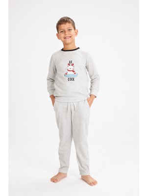 Lilian L4111K Unisex Çocuk Be Cool Iki Iplik Sweatshirt