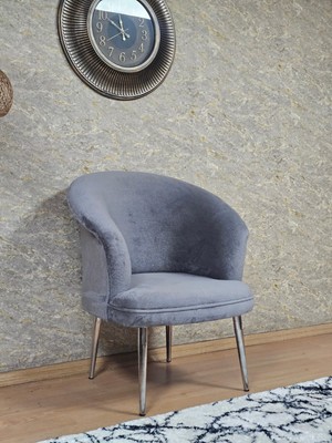 Sevinç Mobilya Tekli Teddy Krom Kaplama Sivriltme Ayak Çay Seti Koltuk Tekli Berjer , Balkon, Salon, Ofis