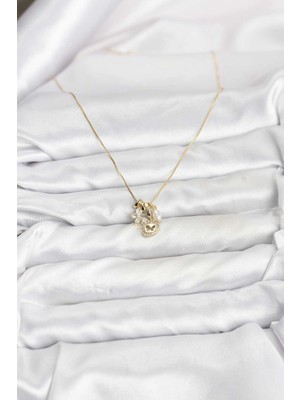Renklime Gold Renk Pirinç Minimal Kelebek Charmlı Kadın Kolye