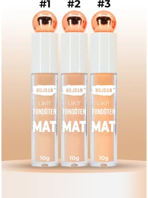 SHC4200 3'lü Mat Bitişli Likit Fondöten Seti