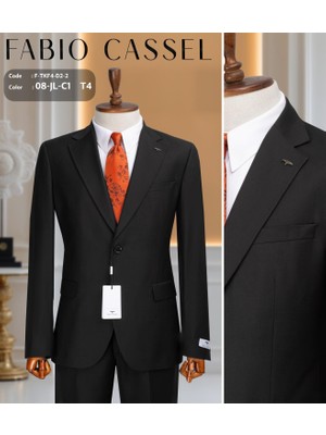 Fabio Cassel Erkek Çift Düğme Klasik Kesim Takım Elbise