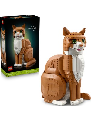 LEGO ® Ideas Turuncu Kedi 21376 - Yetişkinler için Hayvan Figürü Yapım Seti (1755 Parça)