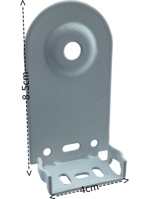 MorPerde Geniş Kasa Metal Beyaz Boyalı Yuvarlak Delikli Uzun Ayak