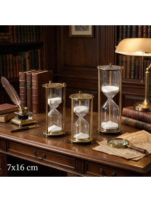 Renklime Dekoratif Cam Kum Saati 7X16 cm
