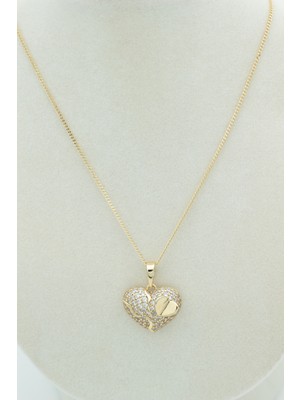 Xuping Jewelry Stil Incisi/xupıng Jewelry Kalpli Zirkon Taşlı Kolye