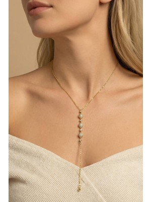 Rays 0143 Çelik Dekolte Kolye Gold