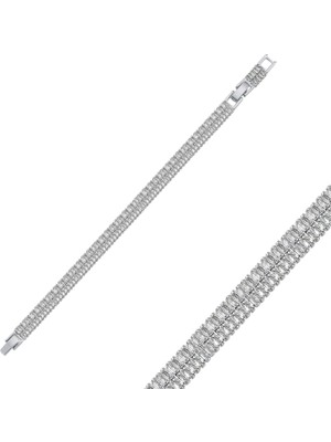 Merano Design 4mm Baget Çift Sıra Su Yolu Bileklik