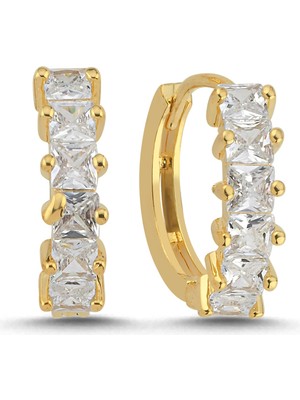 Merano Design Jenny Beyaz Gold Küpe