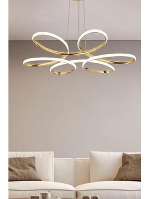 Ronisu Aydınlatma Palazzo Sarkıt Ledli Avize - 4 Farklı Renkli Şık Sarkıt Ledli Avize