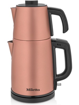 Miletto Inox 2000W Gizli Rezistanslı Otomatik Çay Makinesi 2,9 Lt - MT20