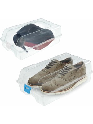 Norino Sağlam Plastik 5 Adet Kadın + 5 Adet Erkek Ayakkabı Kutusu