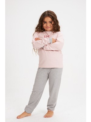 Lilian L40316 Love Me Kız Çocuk Pijama Takımı