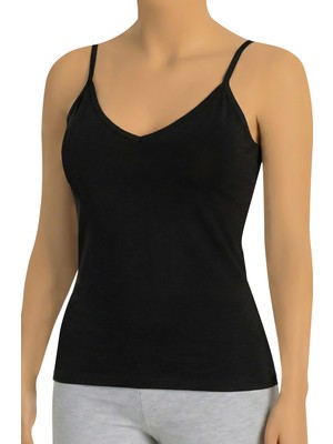 Öts Kadın Atlet Ip Askılı V Yaka (%96 Pamuk - %4 Elastan)