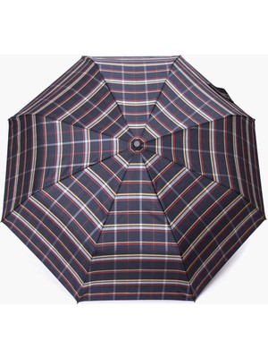 Normadia Renkli Kontrol Desenli Otomatik 3 Kademeli Şemsiye