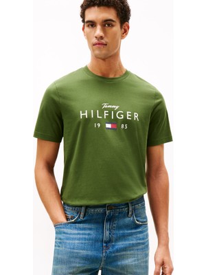 Tommy Hilfiger Yeşil Erkek T-Shirt MW0MW41455L01_BRAND Love Bıg Hılfıg