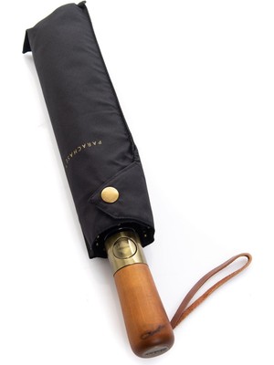 Normadia Şık Siyah Unisex Katlanabilir Şemsiye, Hafif ve Dayanıklı Tasarım