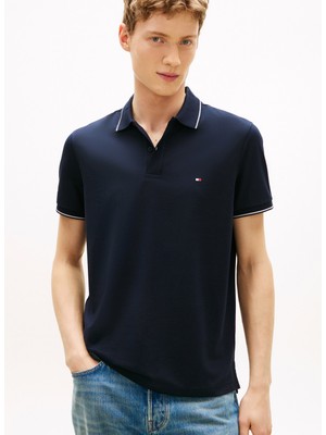 Tommy Hilfiger Mavi Erkek Polo T-Shirt MW0MW37310DW5_PERFORMANCE Jersey Re