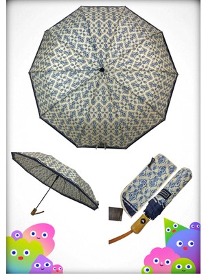 Rubenis 10 Telli, 3 Kırmalı, Su Tutmaz, Hafif ve Güçlü Modern Şemsiye