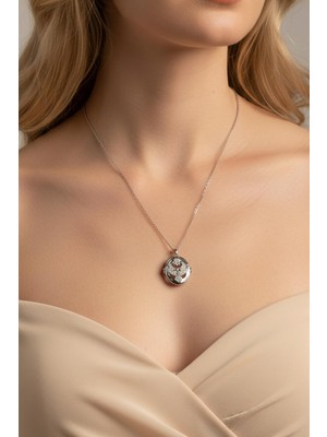 Rays 0113 Ay-Yıldız Figürlü Alya Kolye Gümüş