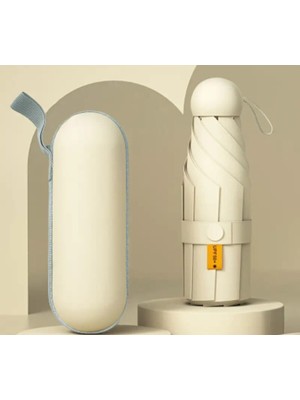 Normadia Şemsiye, Kılıflı, Küçük Boy Bej, Taşınabilir ve Şık Tasarım