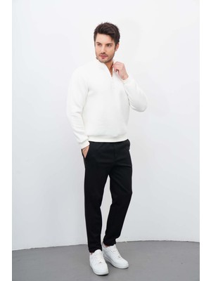 Erkek 2'li Takım Yarım Fermuarlı Sweatshirt Pantolon