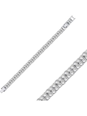 Merano Design 4mm Çift Sıra Su Yolu Bileklik Kadın Kullanıcılar İçin Şık Tasarım