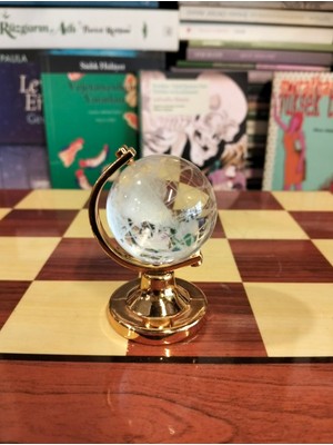  mini ışıklı cam kristal dünya