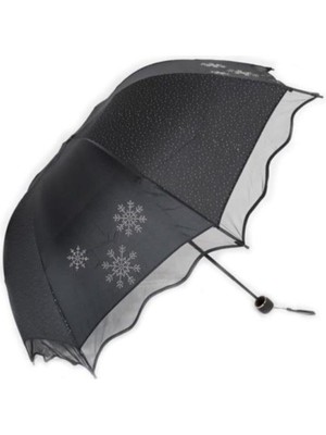 Normadia Şemsiye, Taşlı Kar Tanesi Desenli, Şık ve Hafif Koruma Aksesuarı