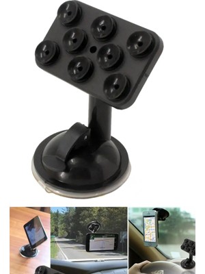 Thentech 8 Vantuzlu Araç Içi Silikon Telefon Tutucu