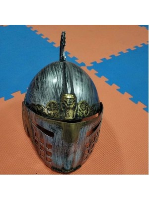 Renklime Bizans Romalı Savaş Miğferi Kaskı